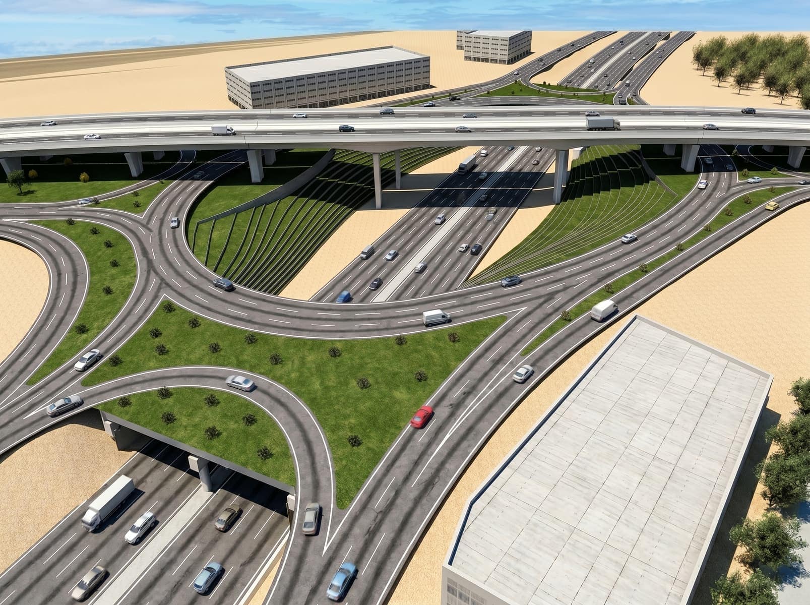 Design of Interchanges in King Abdul - Aziz Road