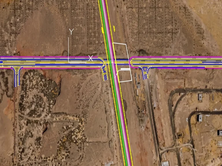 Boulevard Road & Bridge Crossing the Electric Express Train Project