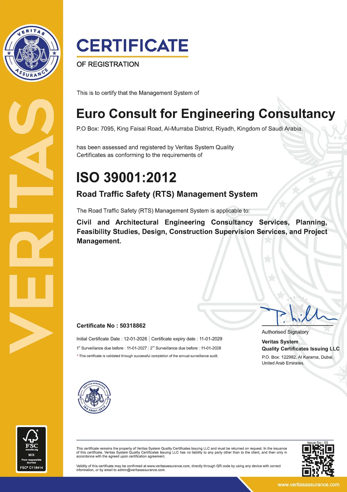 Euro Consult - ISO Certificates