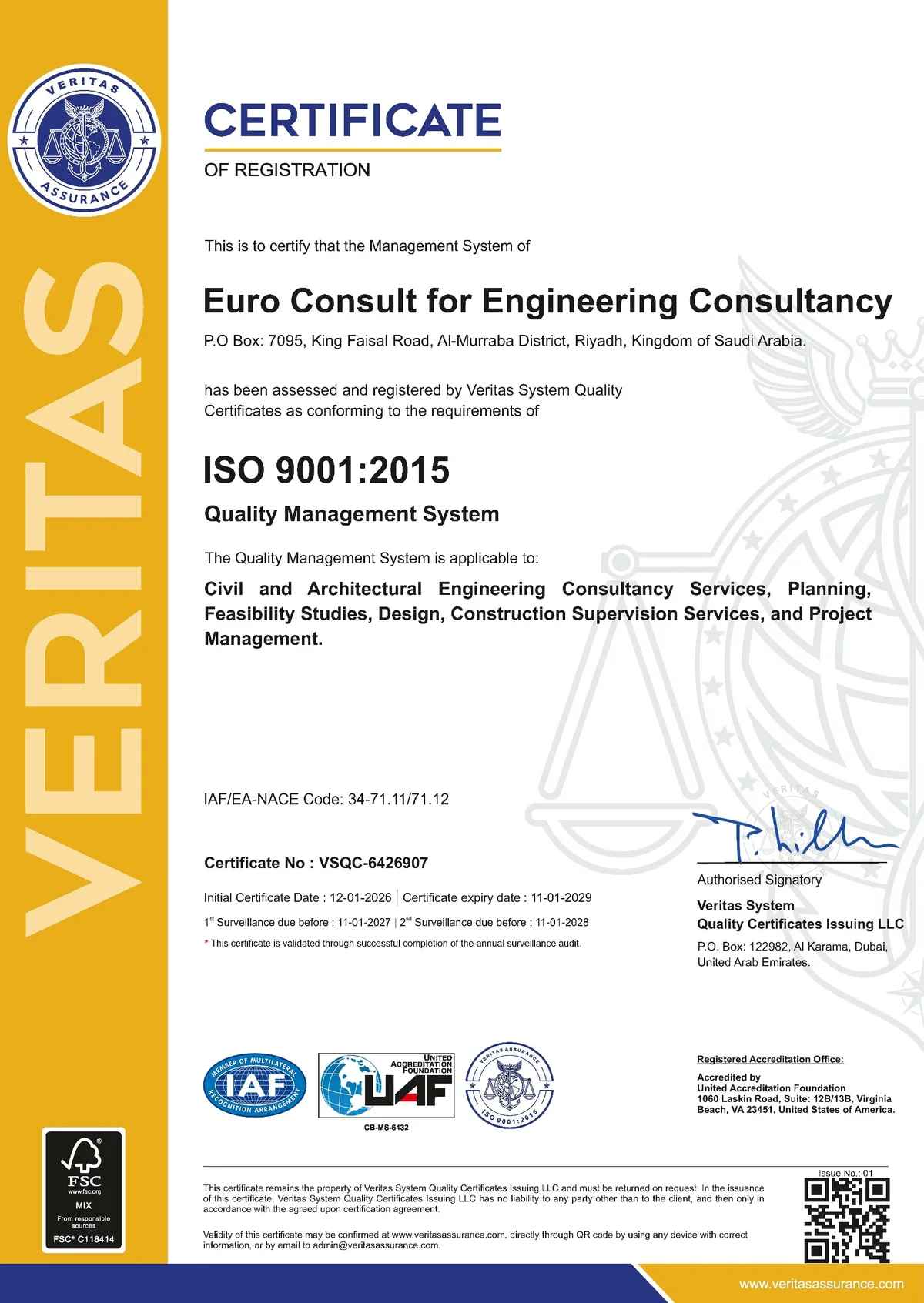 Euro Consult - ISO Certificates