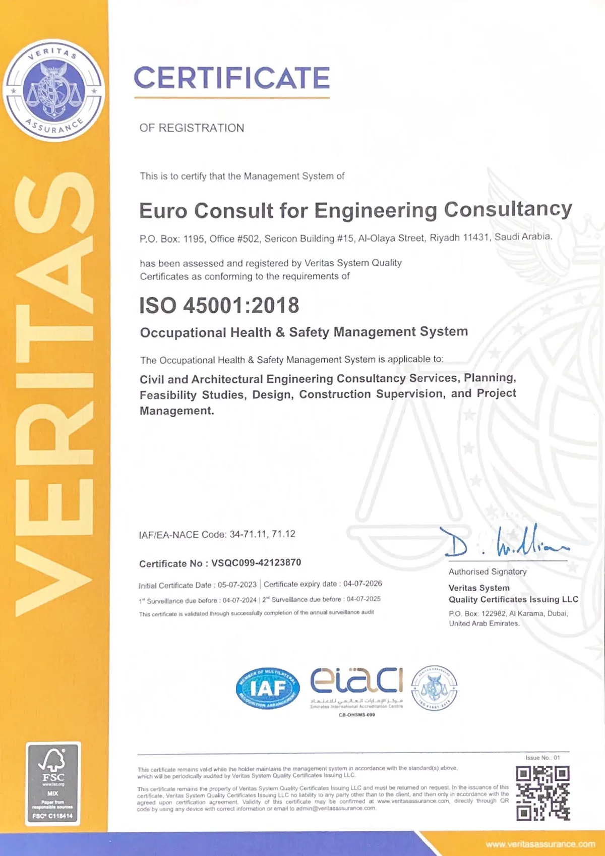 Euro Consult - ISO Certificates