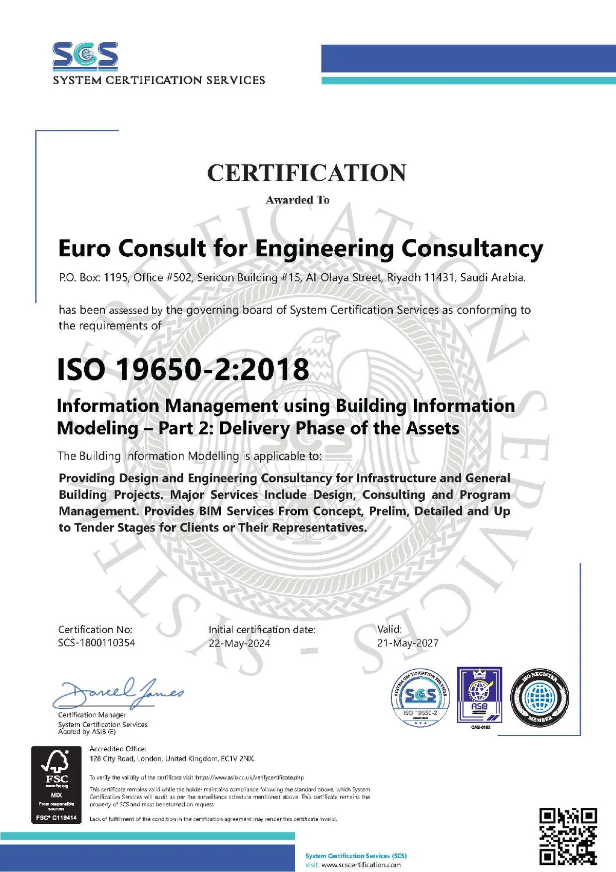 Euro Consult - ISO Certificates