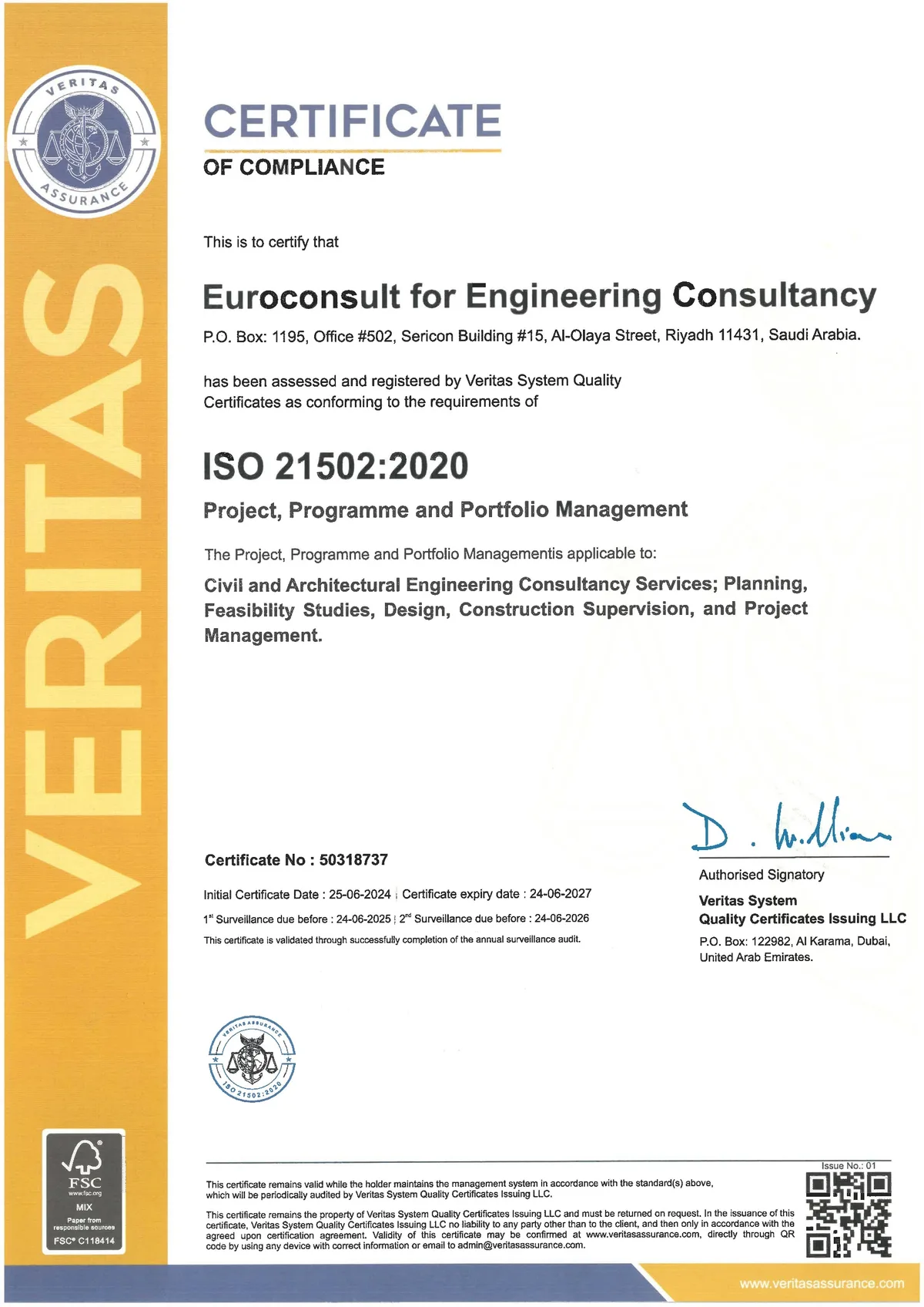 Euro Consult - ISO Certificates (More)